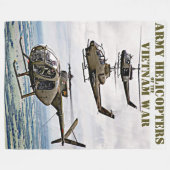 HELICOPTER DES VIETNAM-KRIEGES FLEECEDECKE (Vorderseite (Horizontal))