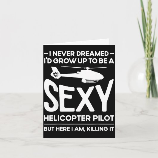 Helicopter Lot Design For Men Women Helicopter Lov Karte (Vorderseite)