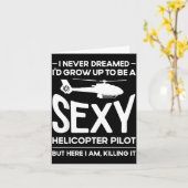 Helicopter Lot Design For Men Women Helicopter Lov Karte (Gelbe Blume)