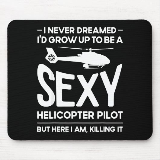 Helicopter Lot Design For Men Women Helicopter Lov Mousepad (Vorne)