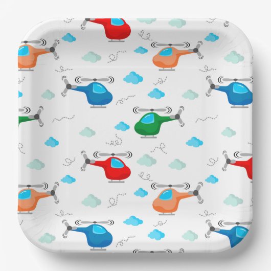 Helicopter  pappteller (Vorderseite)