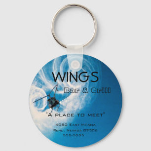 Helicopter Pilot Business Bar Logo Schlüsselanhänger