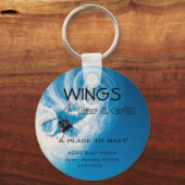 Helicopter Pilot Business Bar Logo Schlüsselanhänger (Vorderseite)