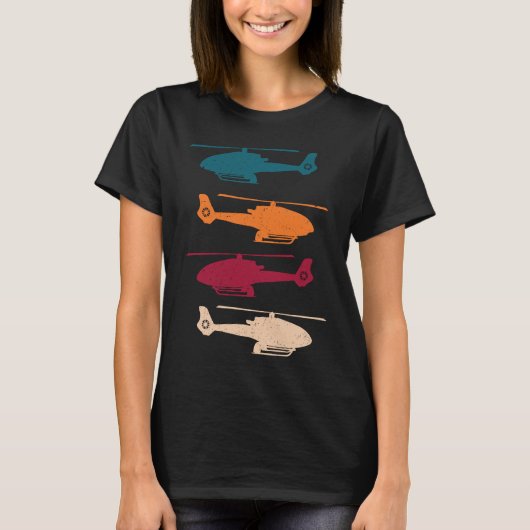 Helicopter Pilot Flying Helicopters Aviation H 120 T-Shirt (Vorderseite)