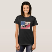 Helicopter pilot for men gift american flag patrio T-Shirt (Vorne ganz)