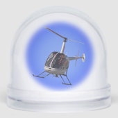Helicopter Snow Globe Personalized Chopper Gifts Schneekugeln (Vorderseite)
