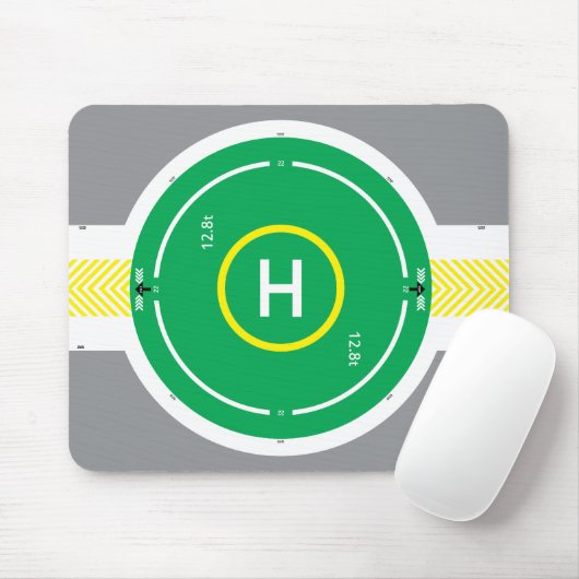 HeliDECK-grüne Mausunterlage 2 Mousepad (Mit Mouse)