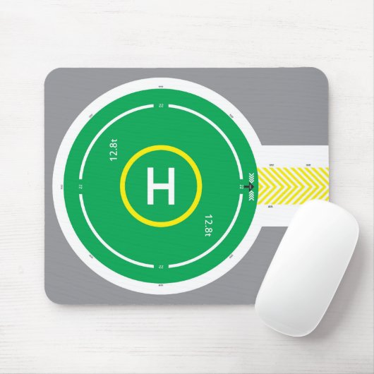 HeliDECK-Mausunterlage-Grün Einweg Mousepad (Mit Mouse)