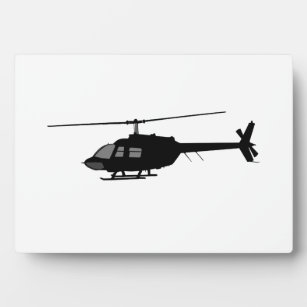 Helikopter Flying Silhouette - Farbanpassung Fotoplatte