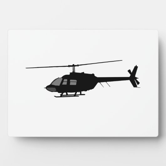 Helikopter Flying Silhouette - Farbanpassung Fotoplatte (Vorderseite)