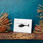 Helikopter Flying Silhouette - Farbanpassung Fotoplatte (Seite)