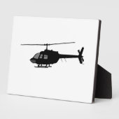 Helikopter Flying Silhouette - Farbanpassung Fotoplatte (Seite)