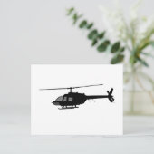 Helikopter Flying Silhouette - Farbanpassung Postkarte (Stehend Vorderseite)