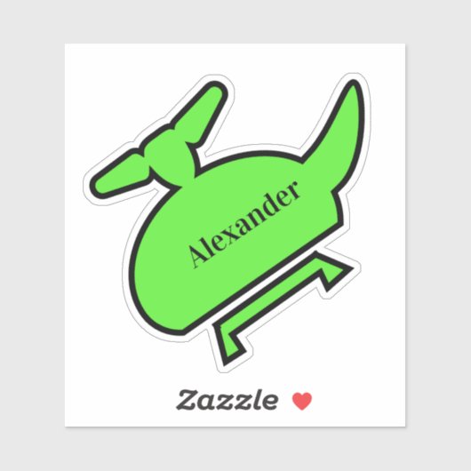 Helikopter Geburtstagspartei Gefallen Aufkleber (Blatt)