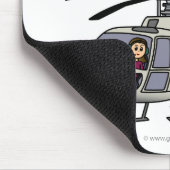 Helikopter-Mädchen Mousepad (Ecke)