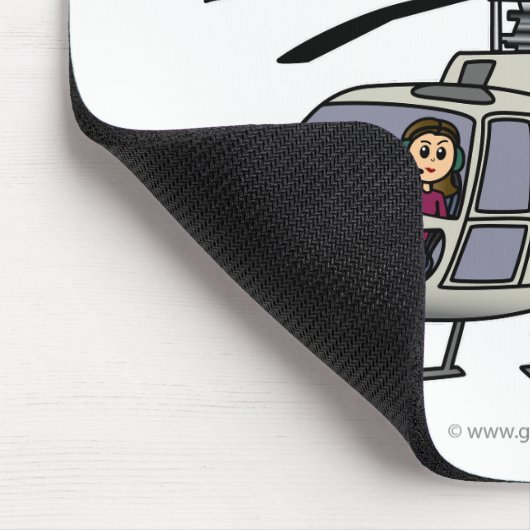 Helikopter-Mädchen Mousepad (Ecke)