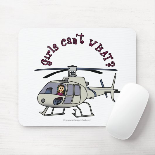 Helikopter-Mädchen Mousepad (Mit Mouse)