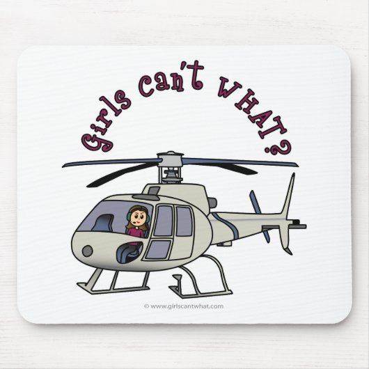 Helikopter-Mädchen Mousepad (Vorne)