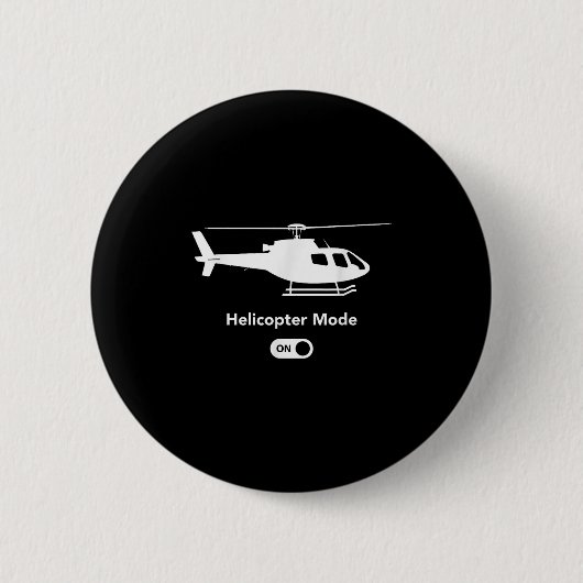 Helikopter-Modus On - Funny Airplane Aviation Desi Button (Vorderseite)