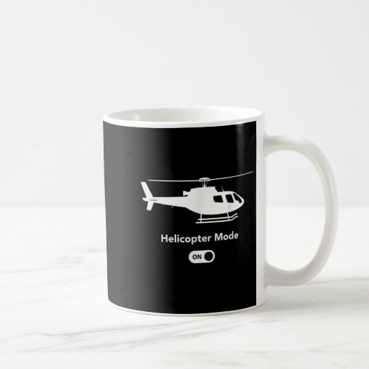 Helikopter-Modus On - Funny Airplane Aviation Desi Kaffeetasse (Rechts)