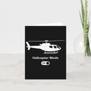 Helikopter-Modus On - Funny Airplane Aviation Desi Karte