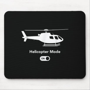 Helikopter-Modus On - Funny Airplane Aviation Desi Mousepad