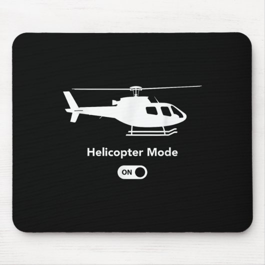 Helikopter-Modus On - Funny Airplane Aviation Desi Mousepad (Vorne)