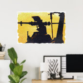 Helikopter-Rotor - Sunset Poster (Heimbüro)