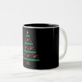 Helikopter Ugly Christmas Pilot Xmas Baum Geschenk Zweifarbige Tasse (VorderseiteRechts)