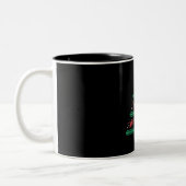 Helikopter Ugly Christmas Pilot Xmas Baum Geschenk Zweifarbige Tasse (Links)