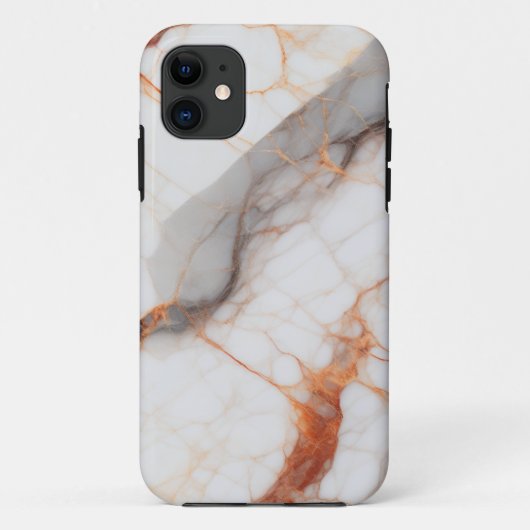Heliocarnus White Maroon Marble Phone Case (Rückseite)