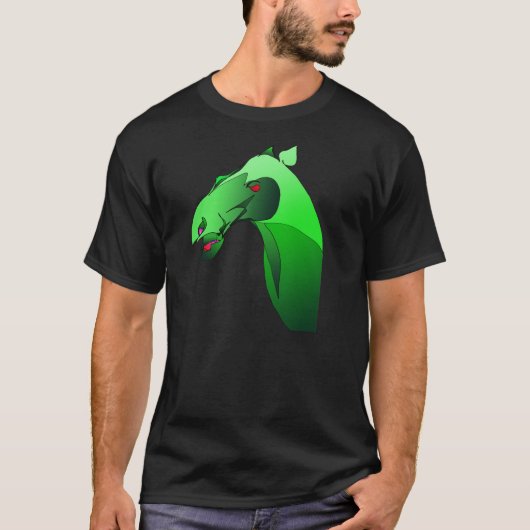 Heliodor T - Shirt - grüner Pferdedämon - Front (Vorderseite)