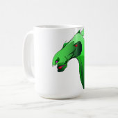 Heliodor Tasse - grüner Pferdedämon (Vorderseite Links)