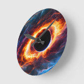 "Helionis" - Nebula und Galaxien Runde Wanduhr (Winkel)