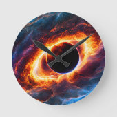 "Helionis" - Nebula und Galaxien Runde Wanduhr (Vorderseite)