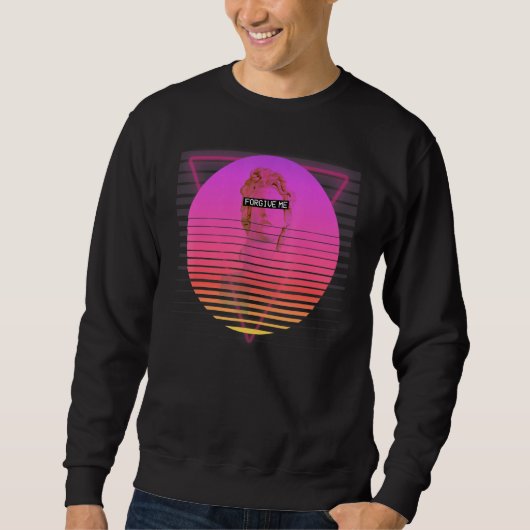 Helios Greece Statue Retro Vaporwave Ästhetischer Sweatshirt (Vorderseite)
