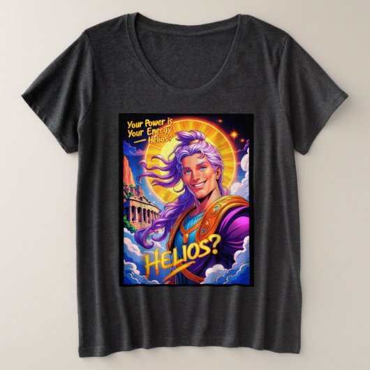Helios. Große Größe T-Shirt (Design vorne)