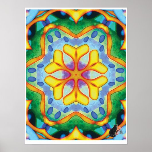 Helios Kinetic Collage Kaleidoscope Poster (Vorne)