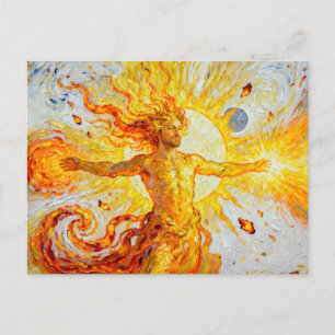 Helios Sonnengott aus der griechischen Mythologie Postkarte