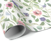 Heliotrope Blume des Blumenmusters Geschenkpapier (Rolleneckpunkt)