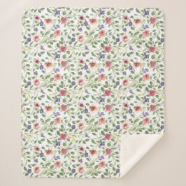 Heliotrope Blume des Blumenmusters Sherpadecke