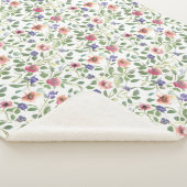Heliotrope Blume des Blumenmusters Sherpadecke (3/4)