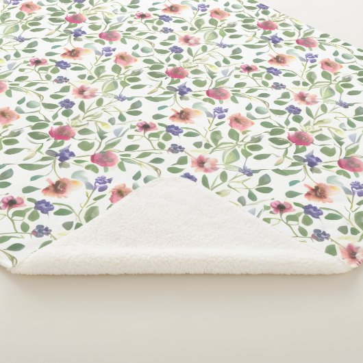 Heliotrope Blume des Blumenmusters Sherpadecke (3/4)