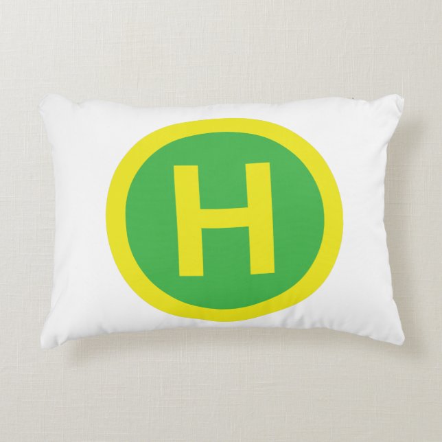 Helipad Sign Dekokissen (Vorderseite)