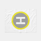 Helipad Sign Fleecedecke (Vorderseite (Horizontal))