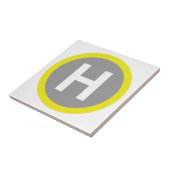 Helipad Sign Fliese (Seite)