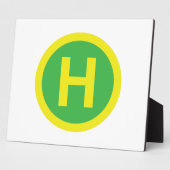 Helipad Sign Fotoplatte (Seite)