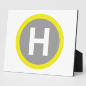 Helipad Sign Fotoplatte (Seite)