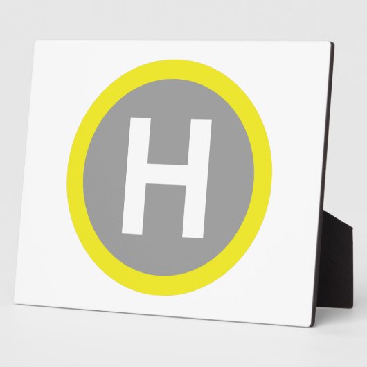 Helipad Sign Fotoplatte (Seite)