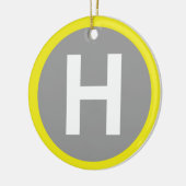 Helipad Sign Keramik Ornament (Links)